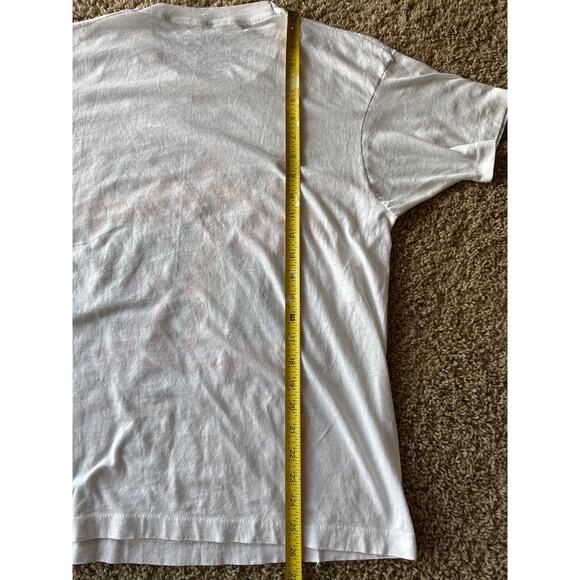 Vtg ‘88 New York Neon Skyscrapers Twin Towers Single Stitched M White T-Shirt - Picture 7 of 7